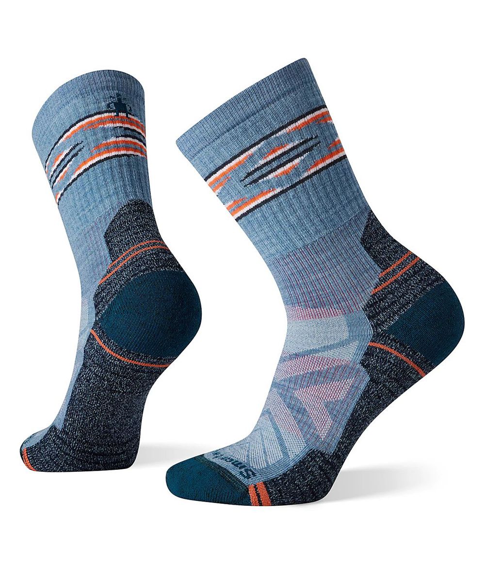 The North Face Performance Hike Light Cushion Broken Stripes Pattern Crew Socken Damen - Blau CH-346MNPV